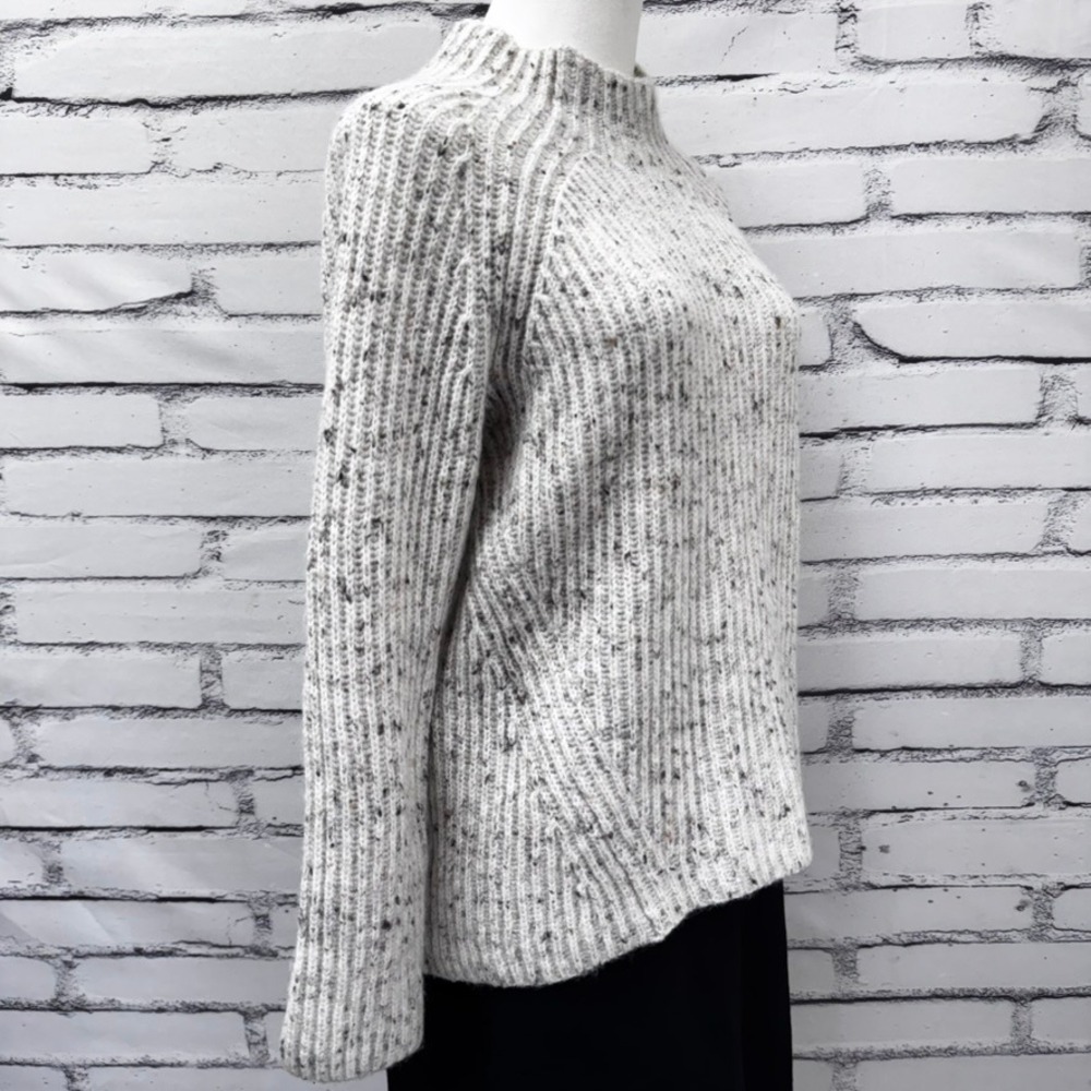 Madewell Donegal Flecked Shaker Stitch Pullover Sweater Grey Womens‎ Size S - Picture 4 of 15